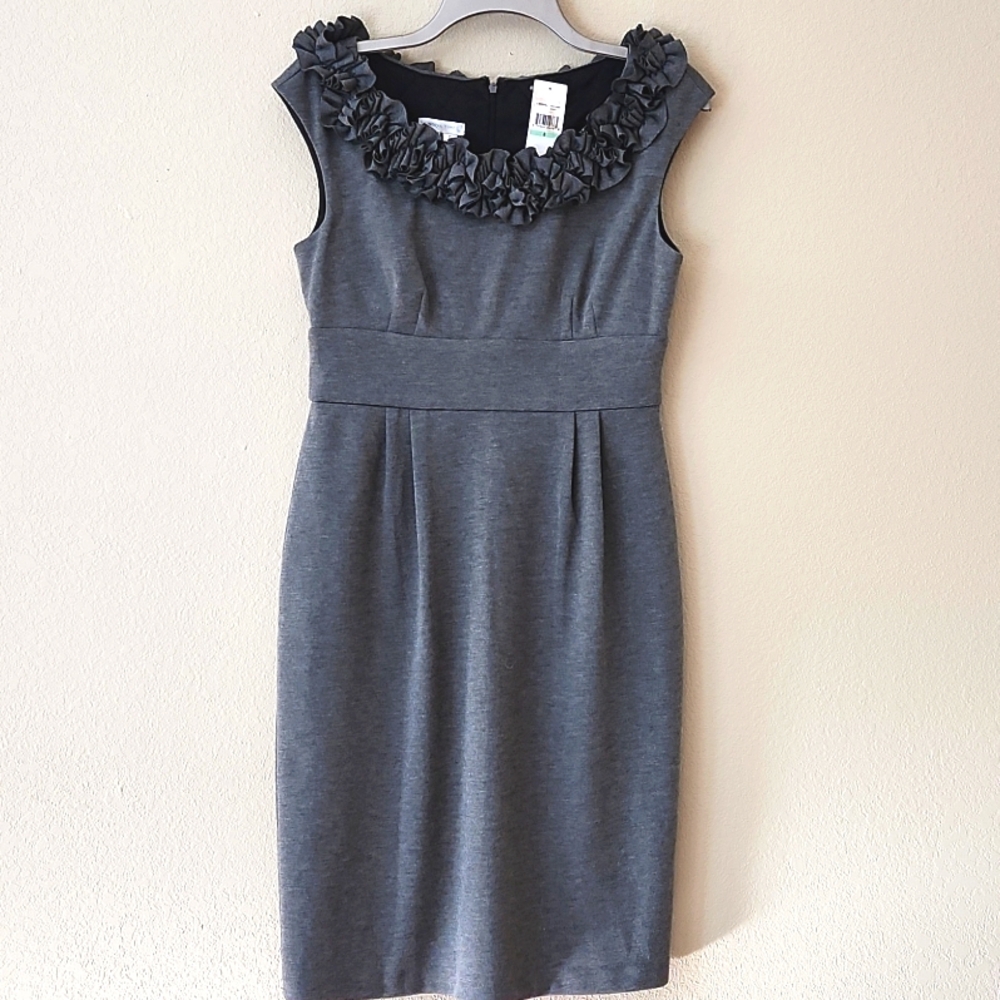 Ruffled Collar Knit Dress